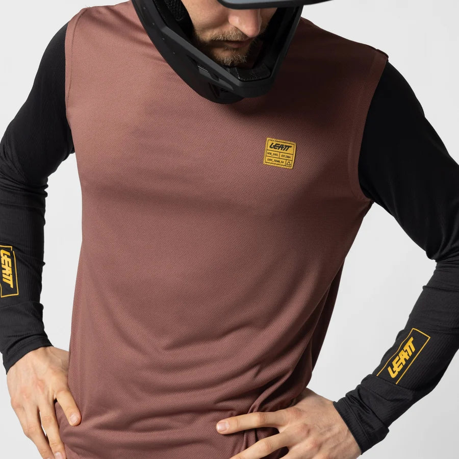 Leatt Gravity 2.0 Long Sleeve MTB Jersey - Stout Brown