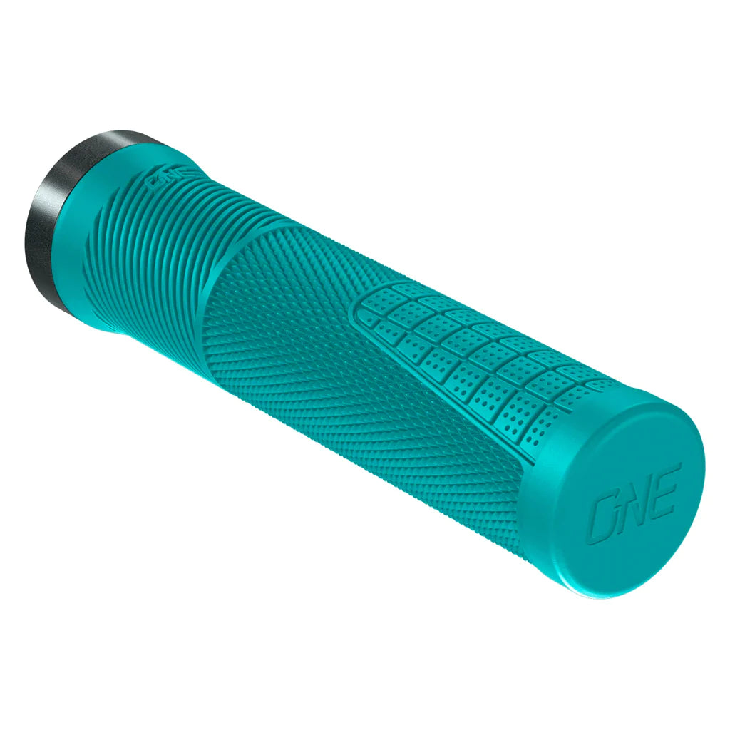 OneUp Thin Lock-On MTB Grips - Turquoise