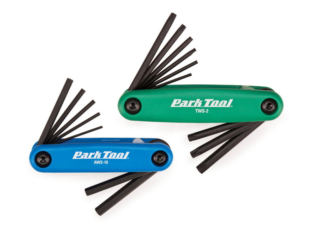 Park Tool FWS-2 Fold-Up Wrench Set Blue - Green