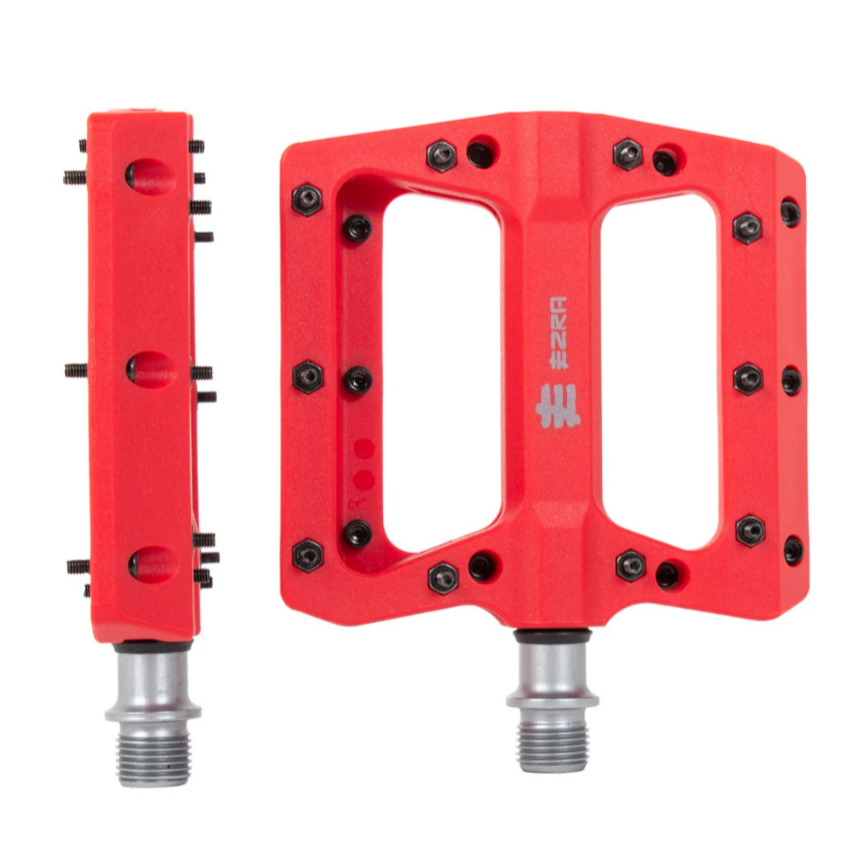 Eastern EZRA Flats Plus BMX Pedals - Red