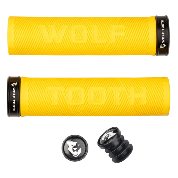 Wolf Tooth Components Echo Lock-On MTB Grips – Yellow
