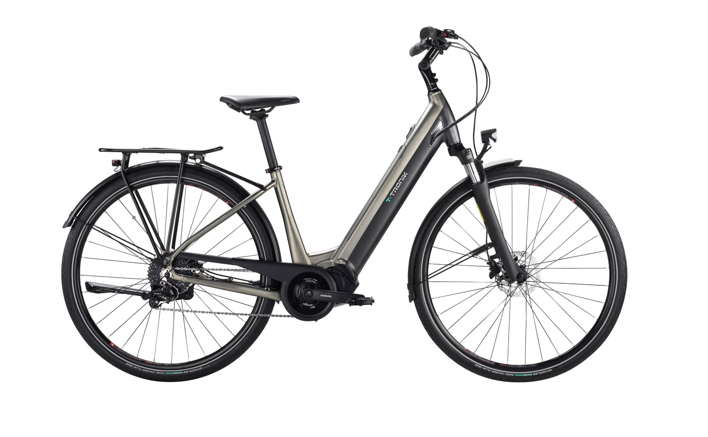 Bianchi T-Tronik C-Type Ebike - 9 Spd 417wh - Iridescent Bronze-Dark Graphite