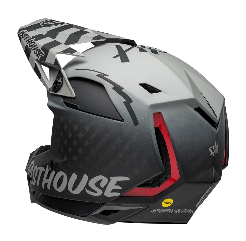 Bell Full-10 Spherical Full Face Helmet - Fasthouse - Matt Gray-Black