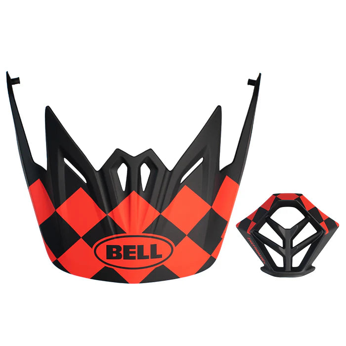 Bell Full-9 Replacement Visor Combo Kit - Fasthouse Checkers - Matte Red-Black
