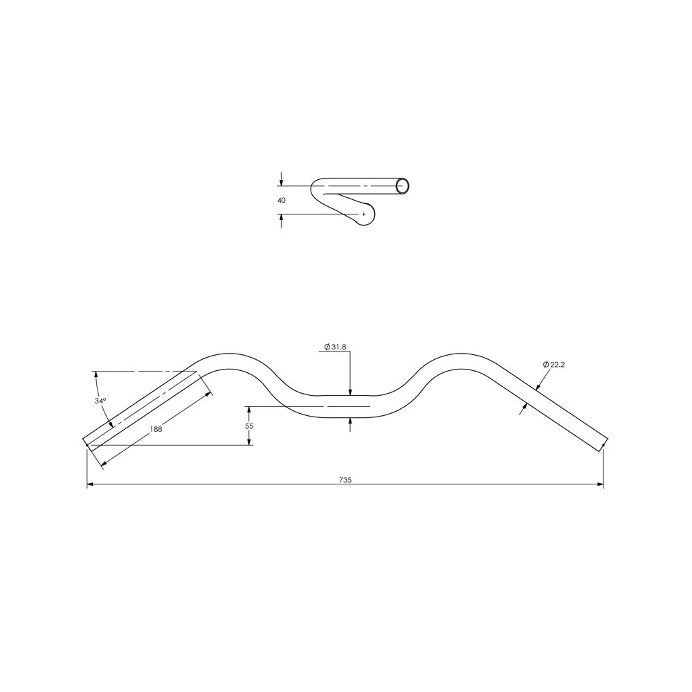Surly Terminal Riser Handlebar - Silver