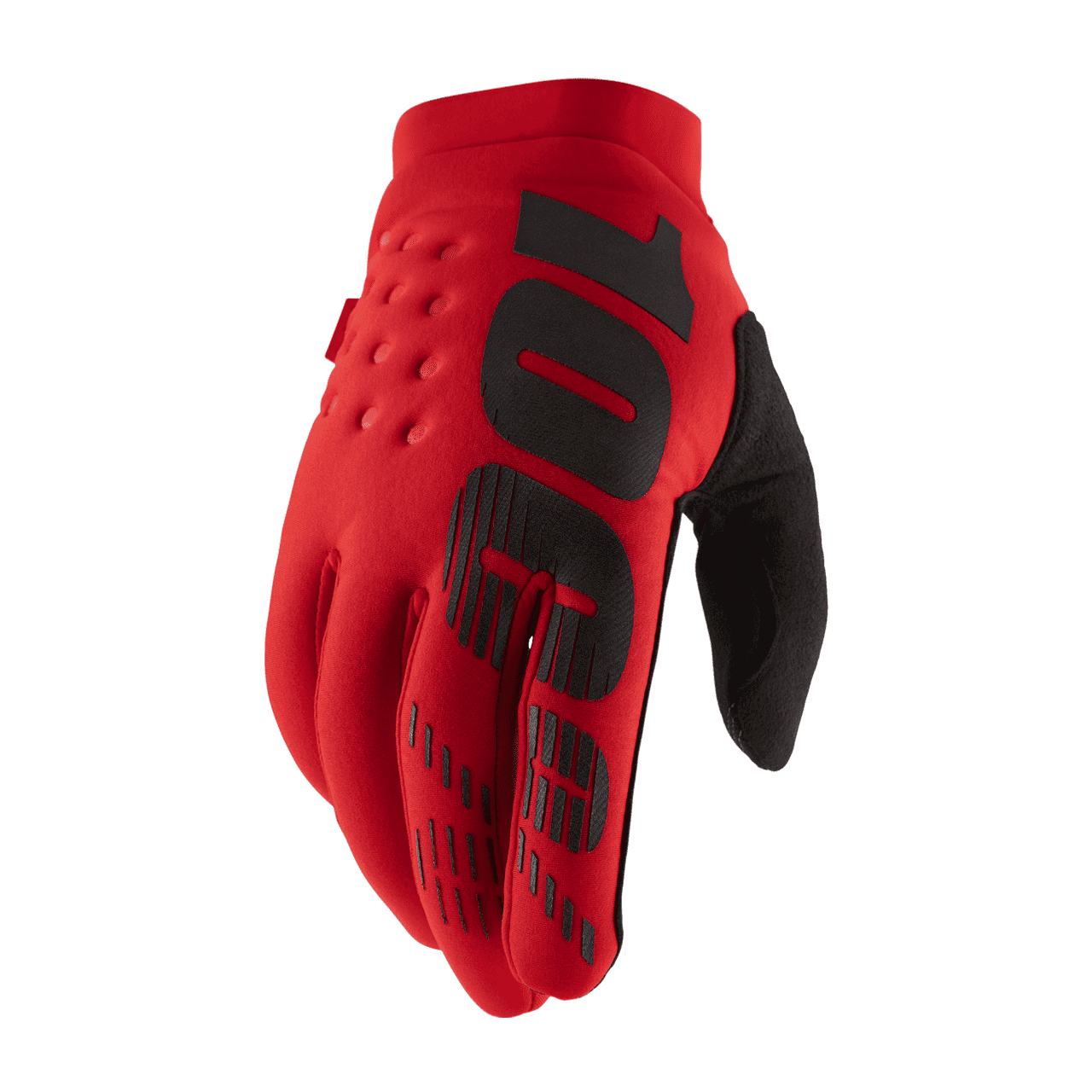 100% Brisker Glove - Red - 2022 Red Small