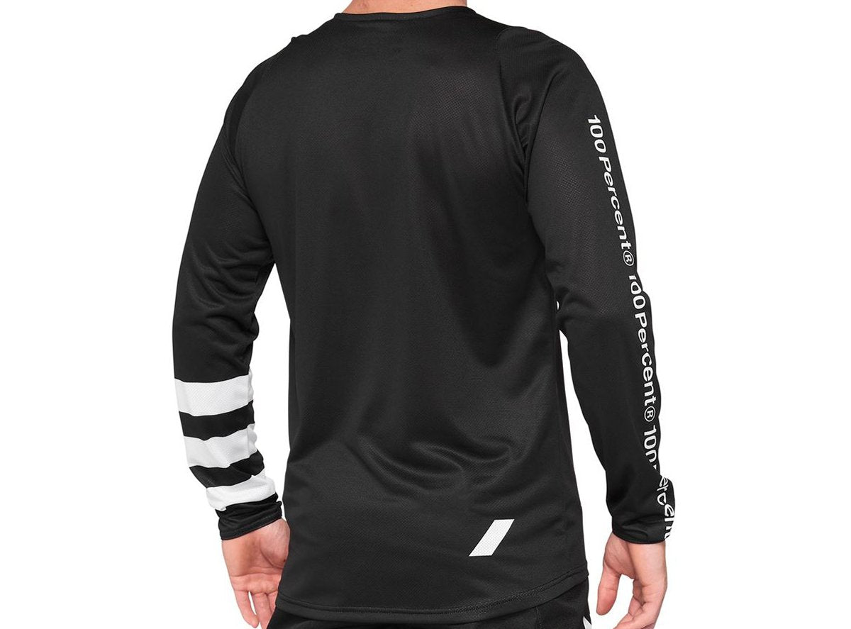 100% R-Core Long Sleeve MTB Jersey - Black-White - Prior Season