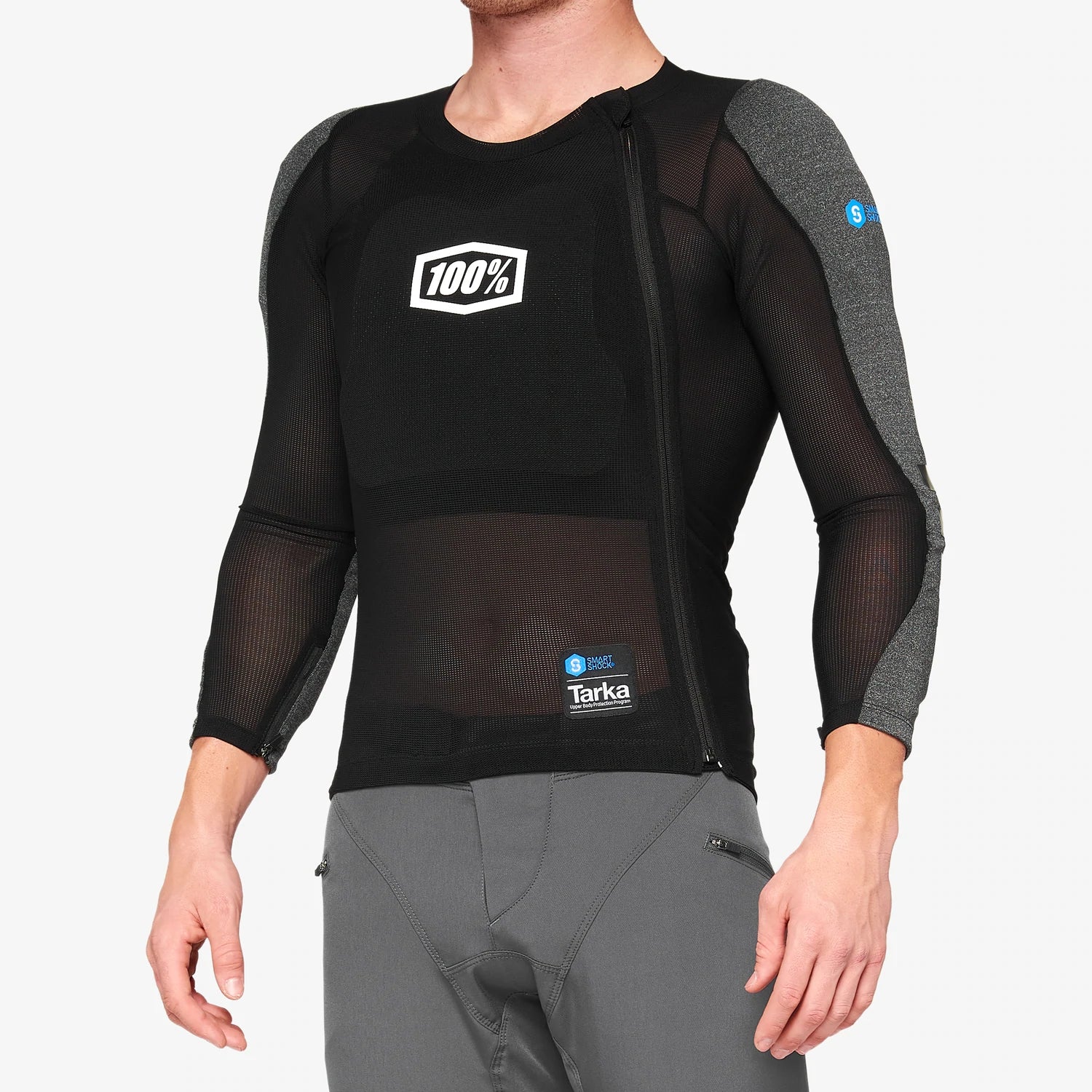 100% Tarka Long Sleeve Protection Vest - Black Black Small