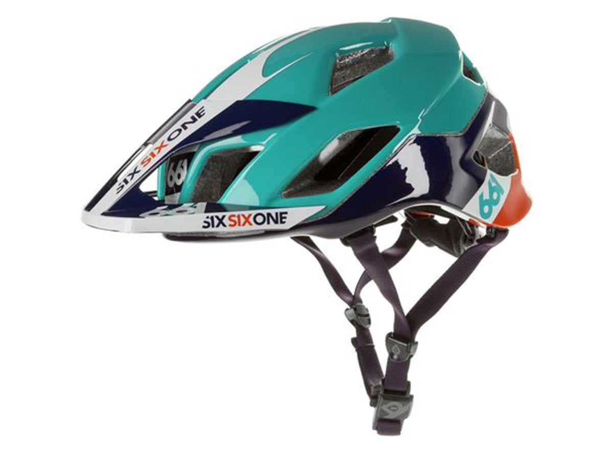 661 Evo AM Helmet - Orange-Blue Orange - Blue Medium/Large