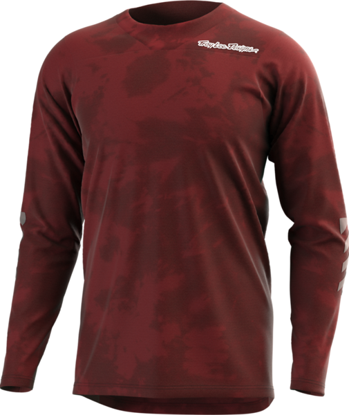 Troy Lee Designs Skyline Chill Long Sleeve MTB Jersey - Tie Dye Wine - 2022 Tie Dye Wine Small
