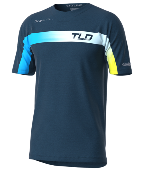 Troy Lee Designs Skyline Short Sleeve MTB Jersey - Jet Fuel - Slate Blue - 2022 Slate Blue Small