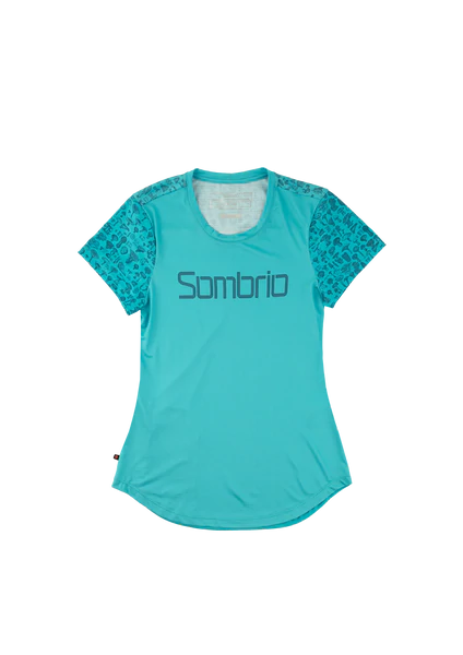 Sombrio Valley 2 Short Sleeve MTB Jersey - Womens - Mushroom Boreal Blue-Skyline Blue Mushroom Boreal Blue - Skyline Blue X-Small