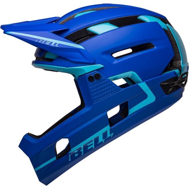 Bell Super Air R Spherical Full Face Helmet - Matt Gloss Blues