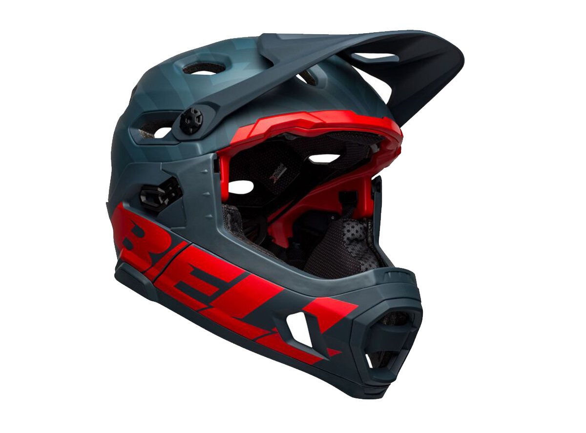 Bell Super DH MIPS Helmet - Matt Blue-Crimson - 2021 Matt Blue - Crimson Small