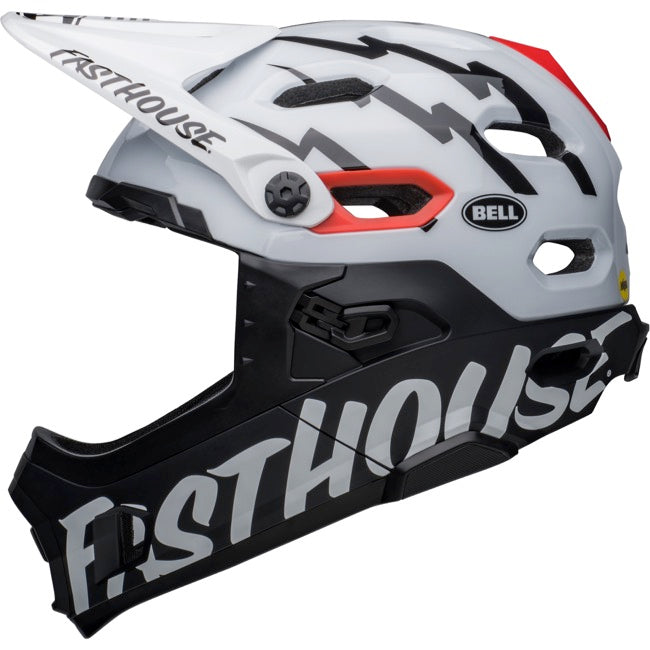 Bell Super DH Spherical MIPS Helmet - Fasthouse - Matt Gloss Black-White - 2022 Matt Gloss Black - White Small