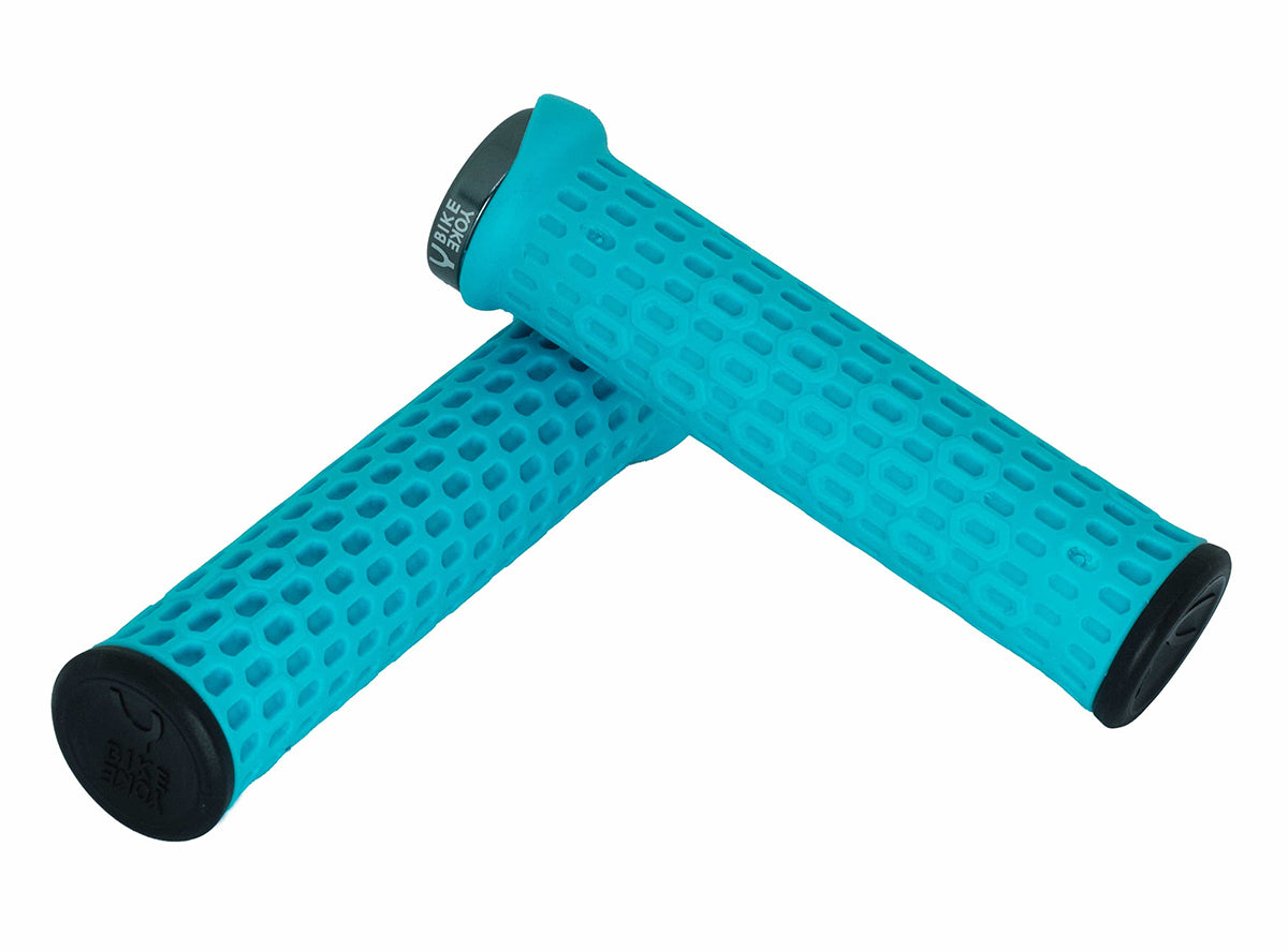 Bike Yoke Grippy Lock On Grips - Blue Blue