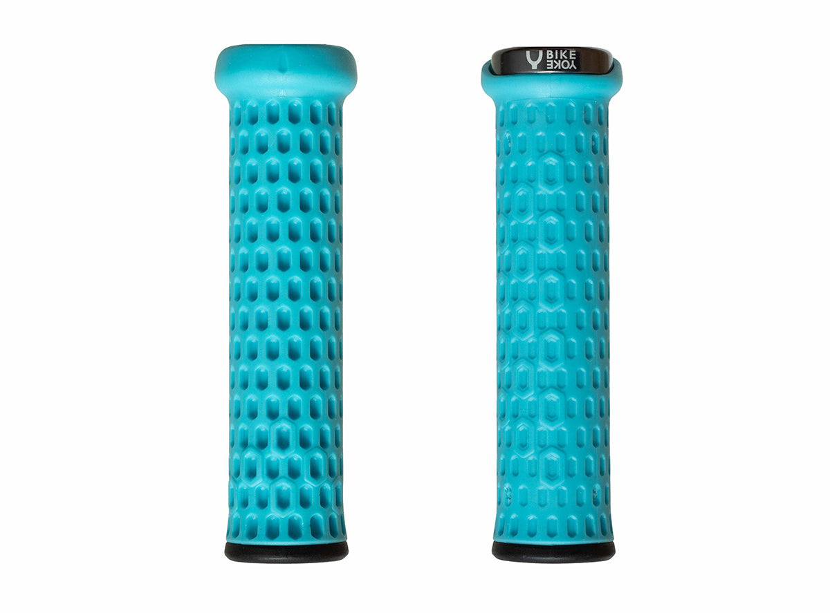 Bike Yoke Grippy Lock On Grips - Blue
