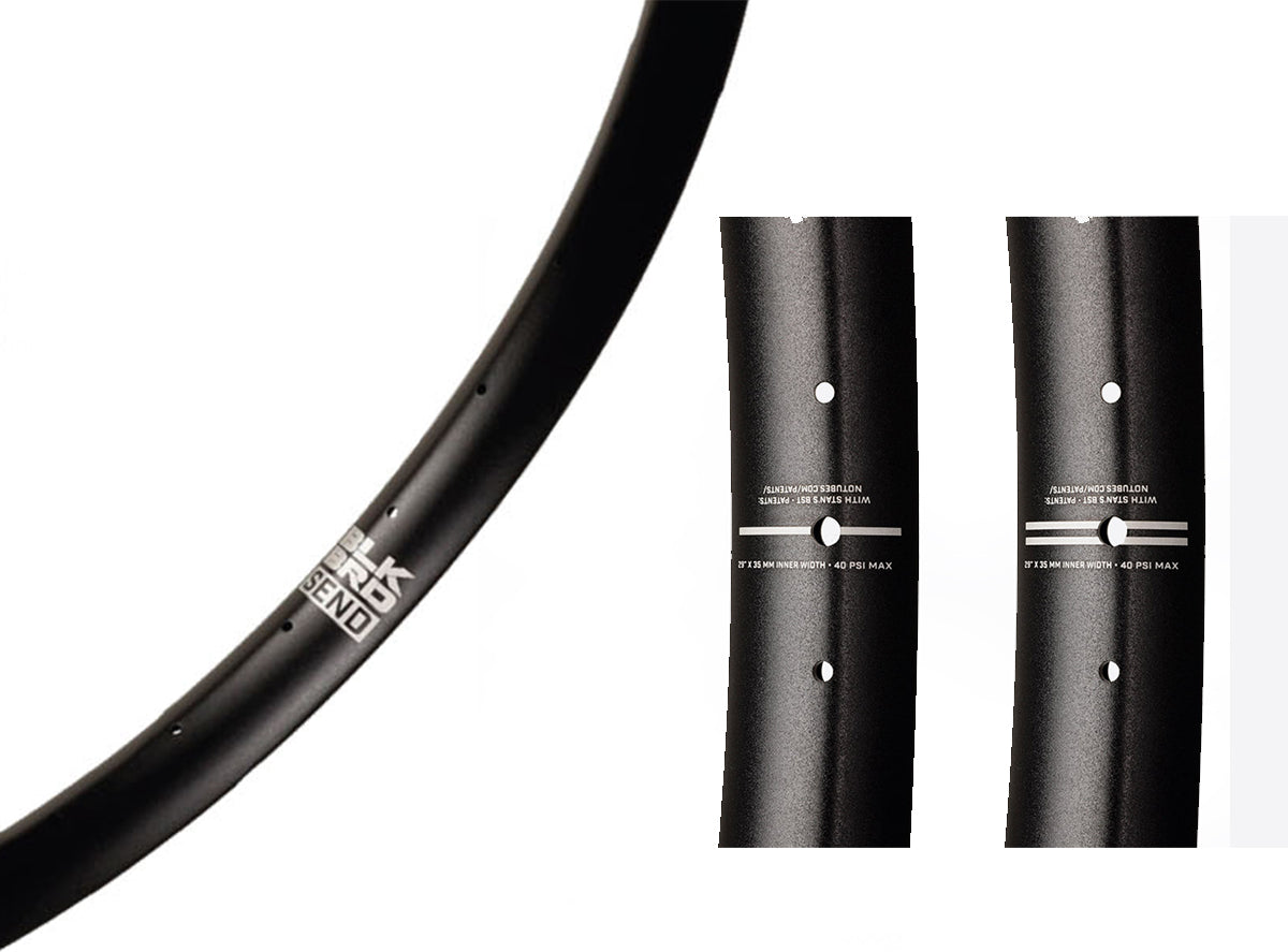 BlackBird Send 1 29" Alloy MTB Rim - Black Black 32h