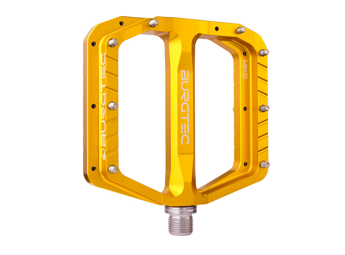 Burgtec Penthouse MK5 Flat Pedals - Bullion Gold Bullion Gold
