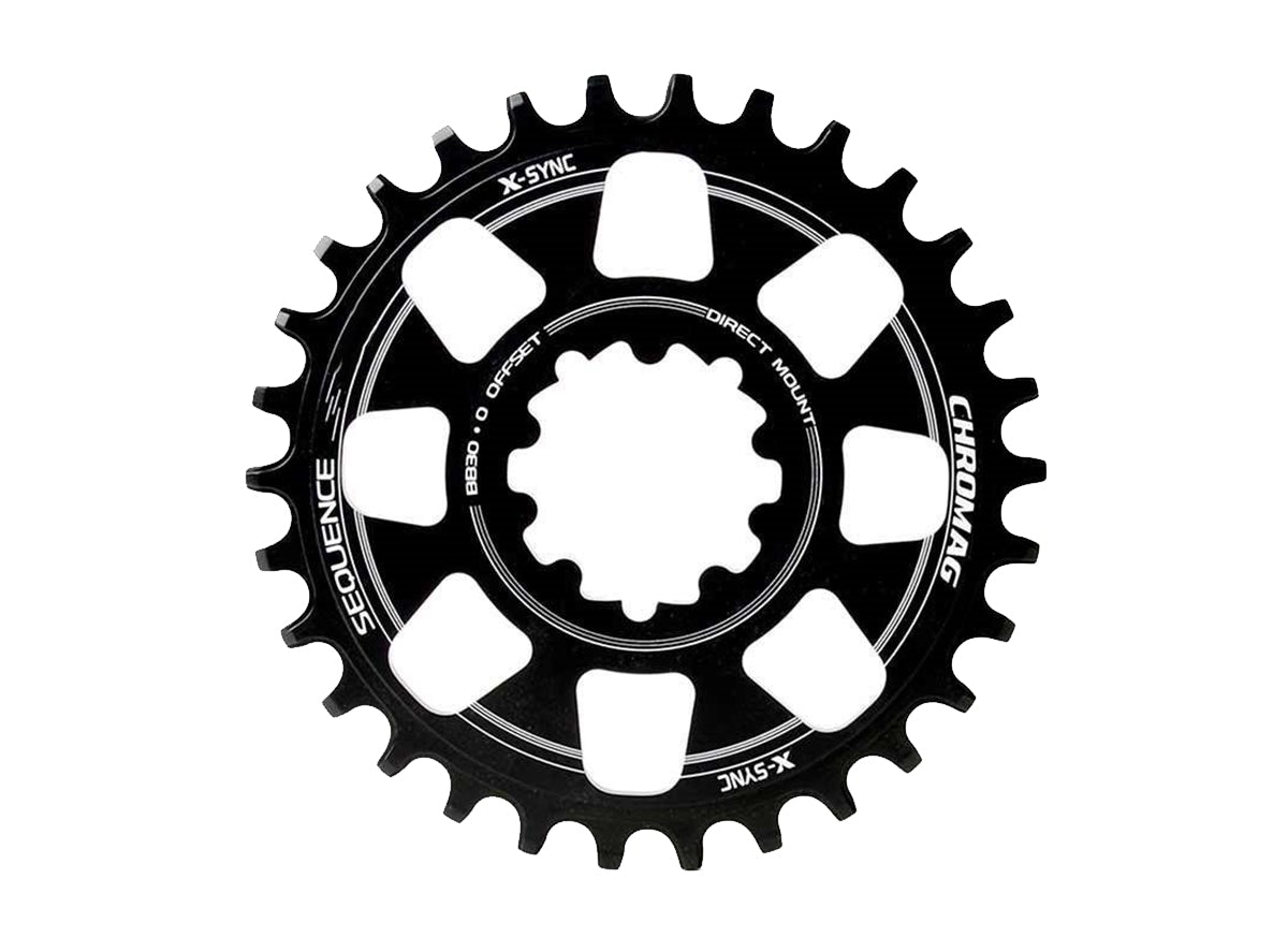 Chromag Sequence SRAM GXP Direct Mount Chainring - Black Black 28t