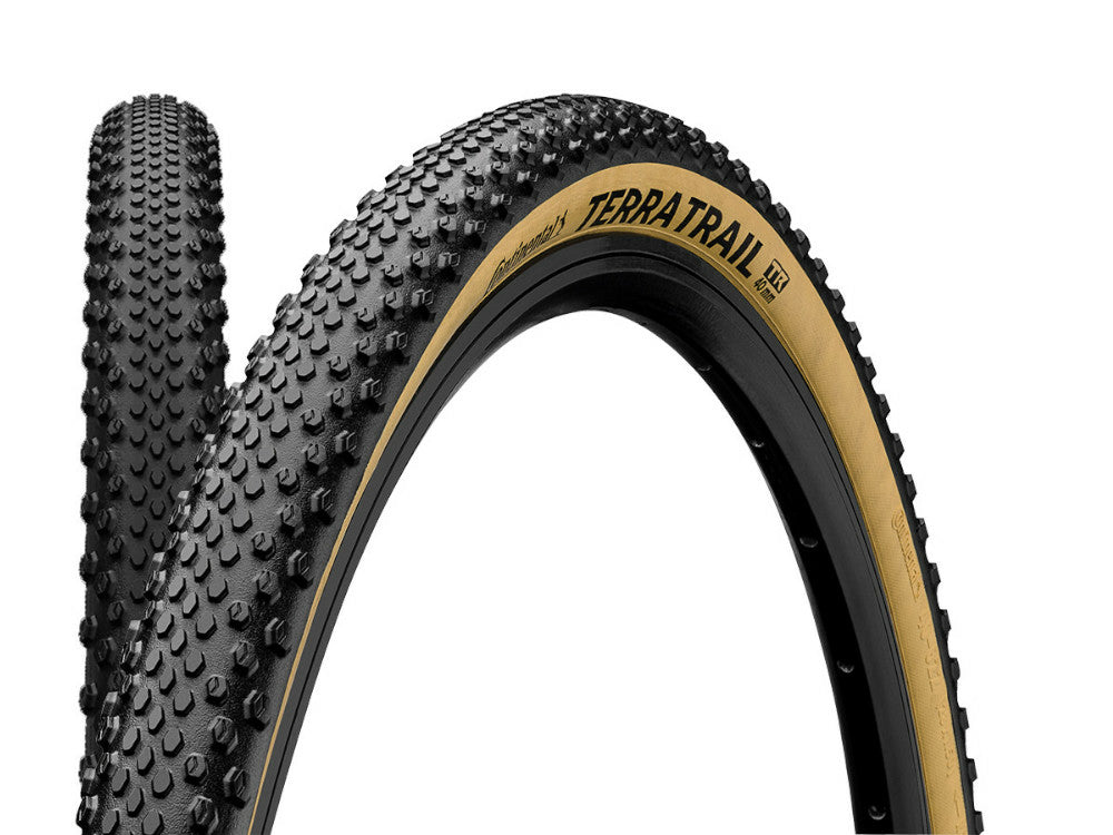 Continental Terra Trail 700c Cycolcross Tire - Cream Sidewall Black - Cream 40c ProTection - Black Chili