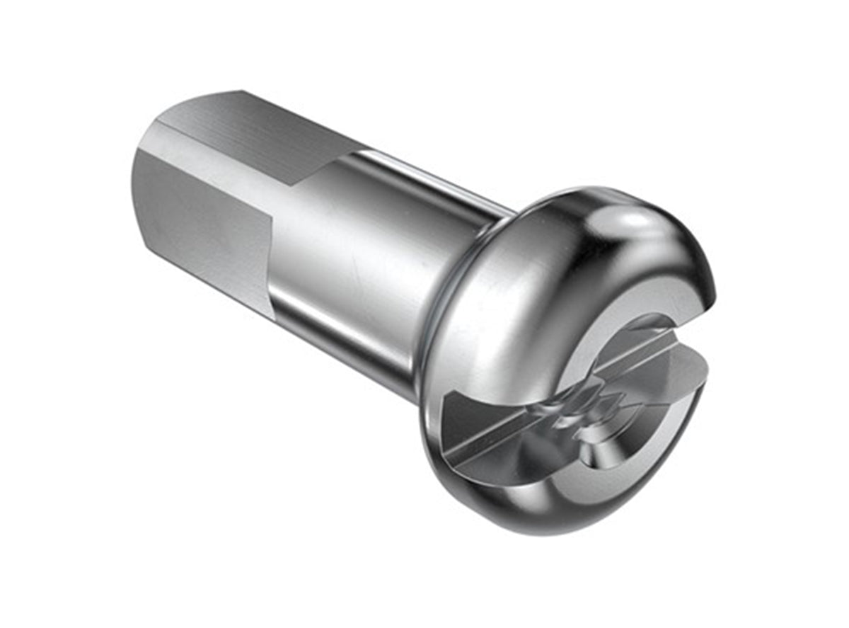 DT Swiss 13 Gauge Brass Nipples - 12mm - Silver