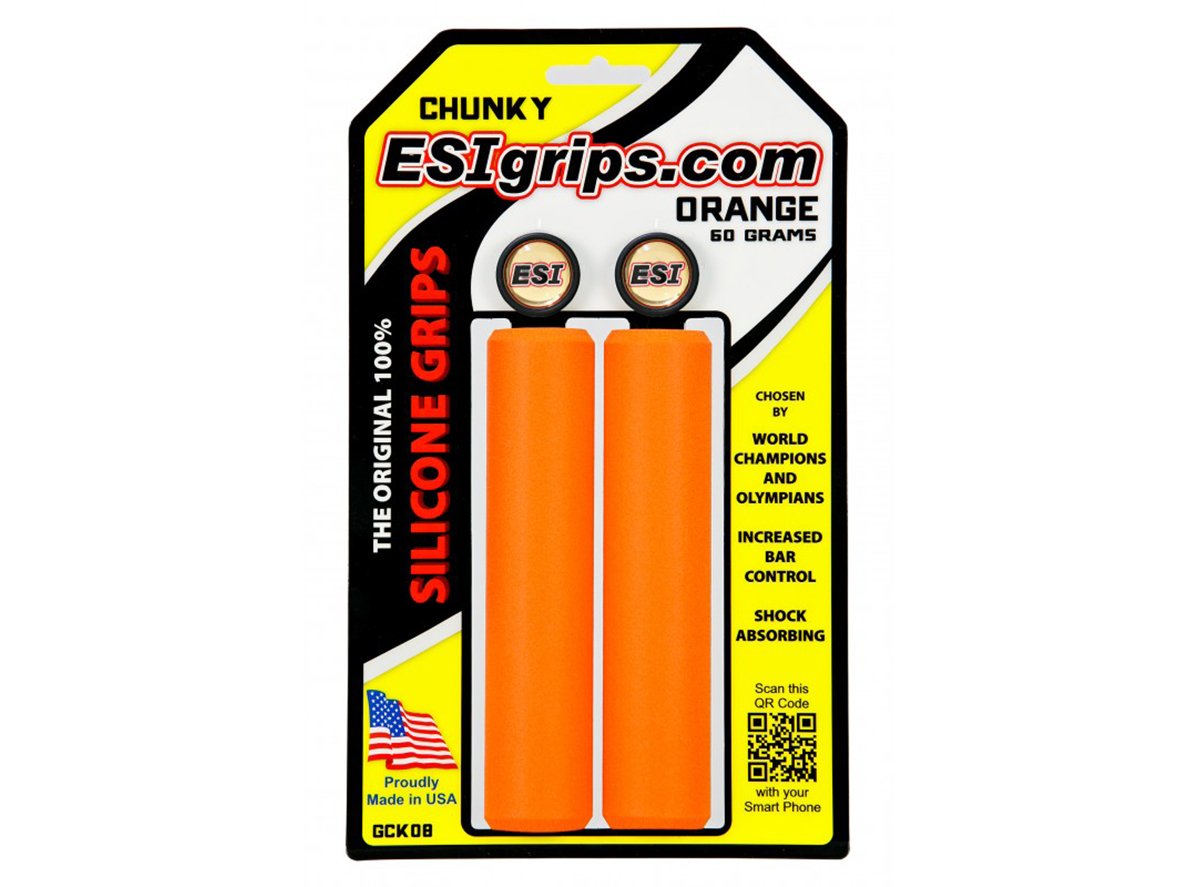 ESI Chunky Silicon MTB Grips - Orange Orange