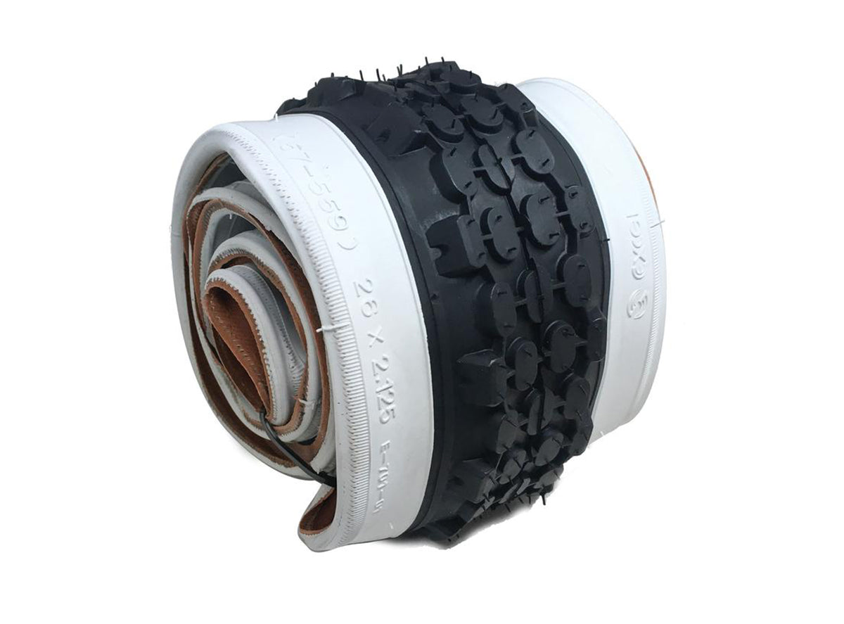 Eastern E701 26" Beach Cruiser Tire - Black-White Black & White 2.125"