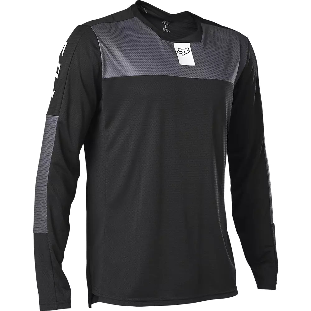Fox Racing Defend Foxhead Long Sleeve MTB Jersey - Black - 2022 Black Small