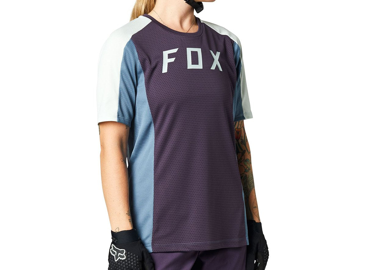 Fox Racing Defend Short Sleeve MTB Jersey - Womens - Dark Purple - 2021 Dark Purple X-Small