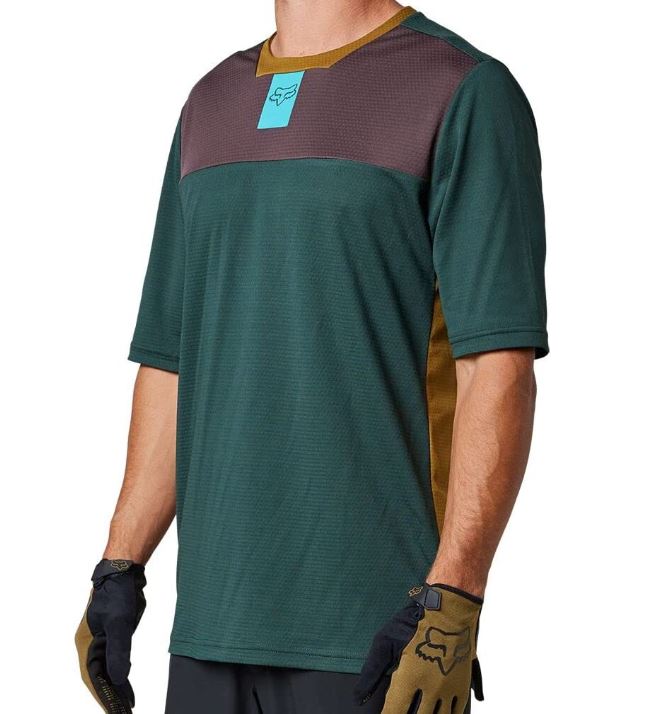 Fox Racing Defend Short Sleeve MTB Jersey - Emerald - 2022 Emerald Small