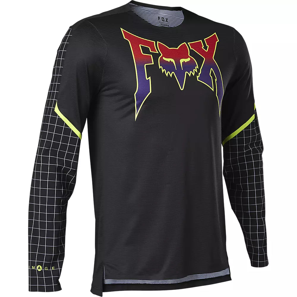 Fox Racing Flexair Long Sleeve MTB Jersey - Celz - Black - 2022 Black Small