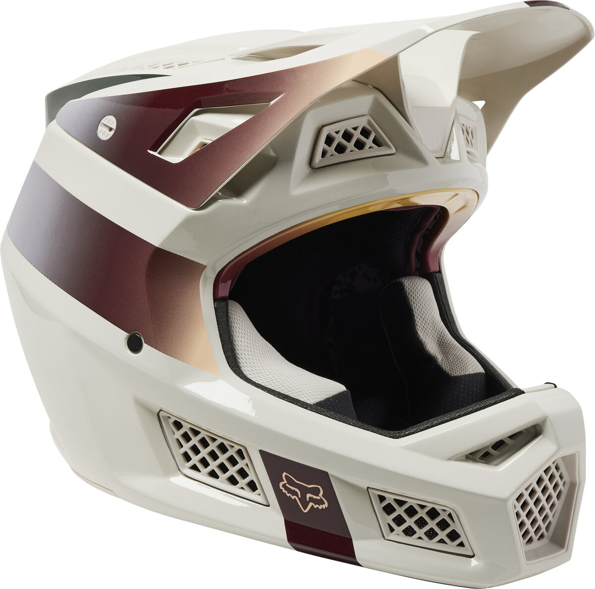 Fox Racing Rampage Pro Carbon MIPS Full Face Helmet - Glnt - Vintage White - 2022 Vintage White Small