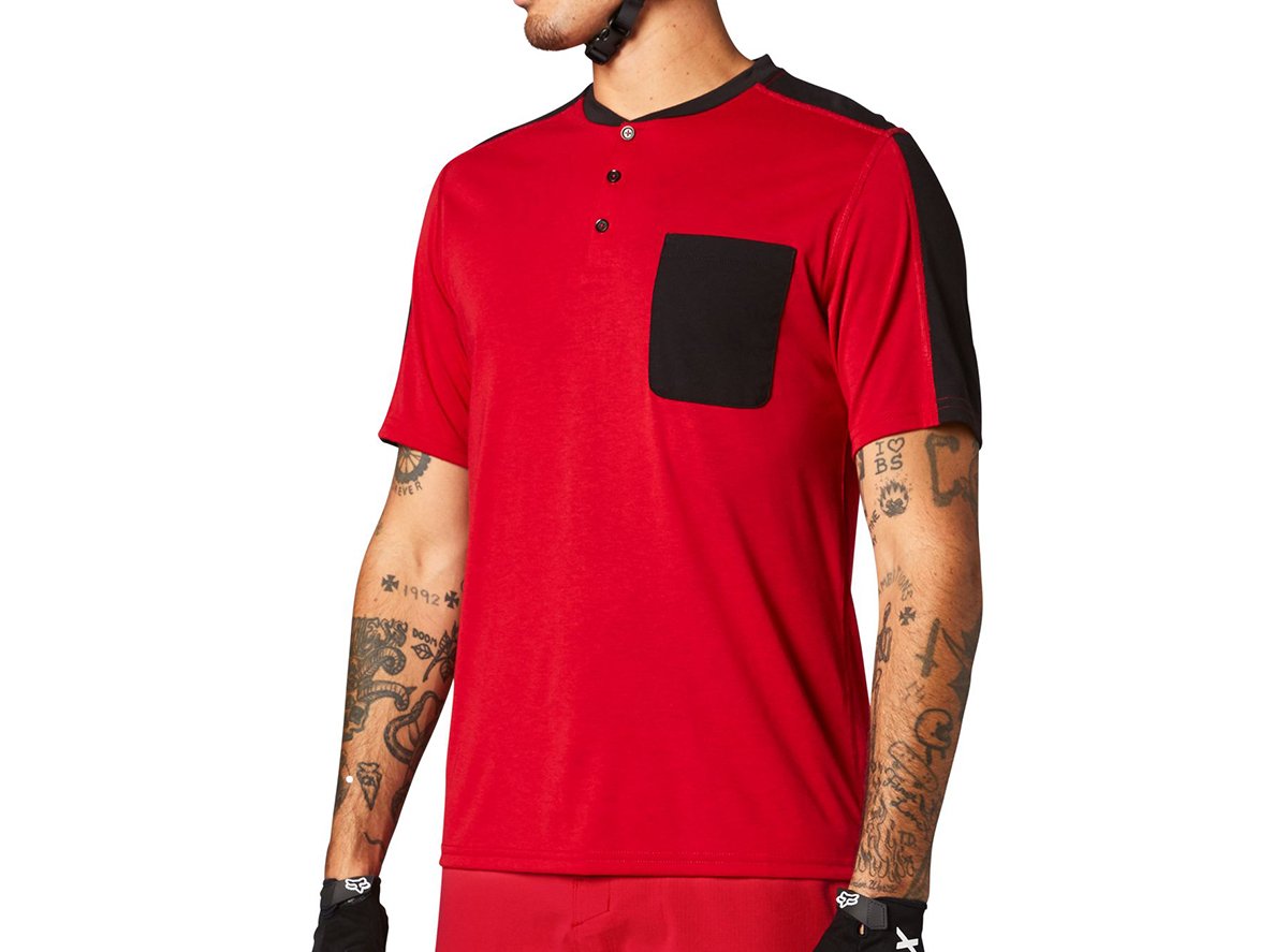 Fox Racing Ranger DR Short Sleeve Henley - Chili - 2021 Chili Small