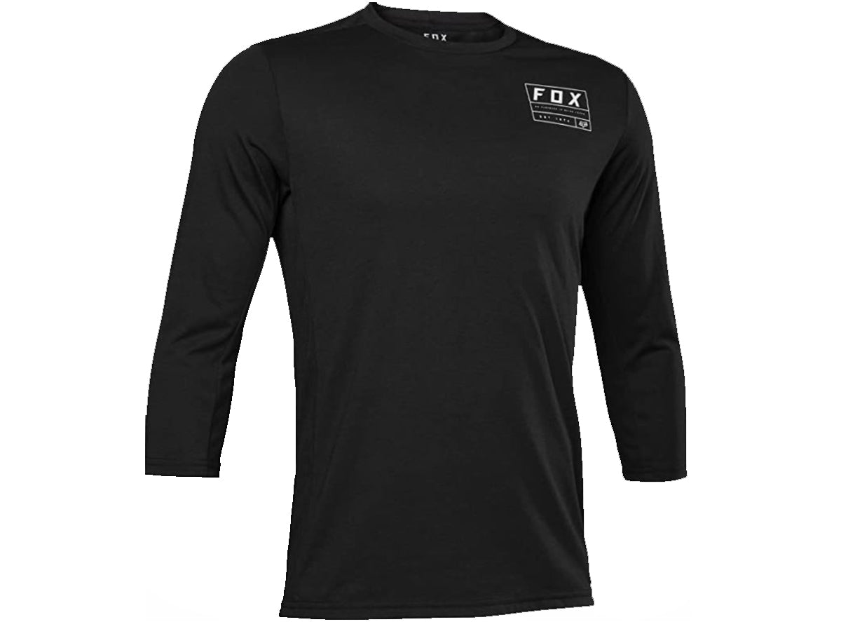 Fox Racing Ranger Dri Release 3/4 Sleeve MTB Jersey - Iron - Black - 2022 Black Small