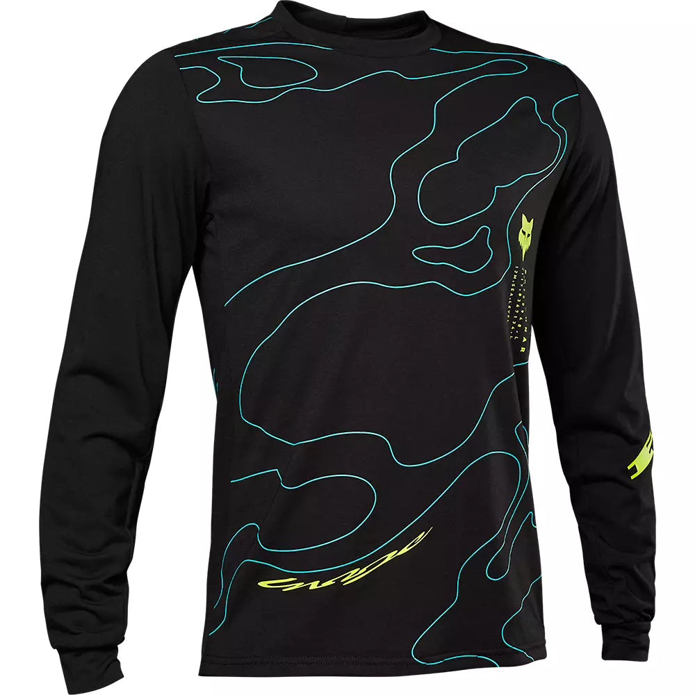 Fox Racing Ranger Dri Release Long Sleeve MTB Jersey - Lunar Capsule - Black - 2022 Black Small
