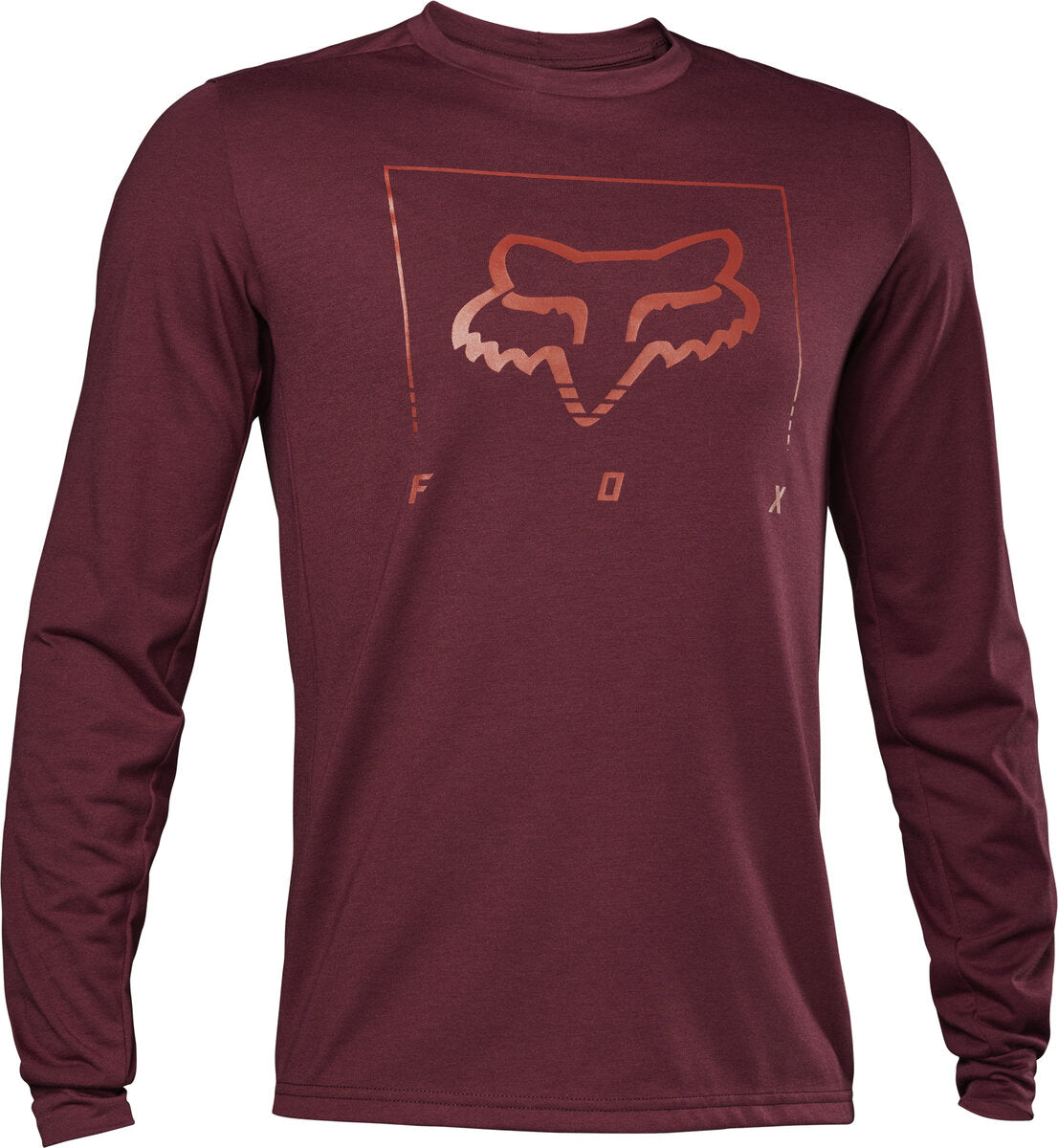 Fox Racing Ranger Dri Release MD Long Sleeve MTB Jersey - Tred - Dark Maroon - 2022 Dark Maroon Small