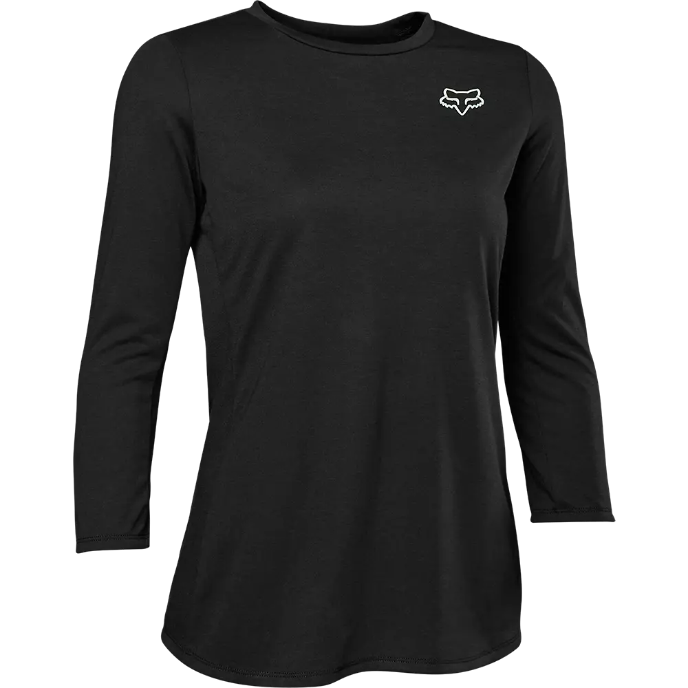 Fox Racing Ranger Dri Release 3/4 Sleeve MTB Jersey - Womens - Black - 2022 Black X-Small