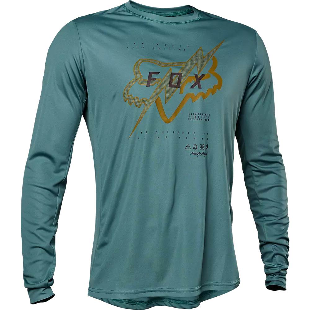 Fox Racing Ranger Long Sleeve MTB Jersey - Jectr - Sea Foam - 2022 Sea Foam Small