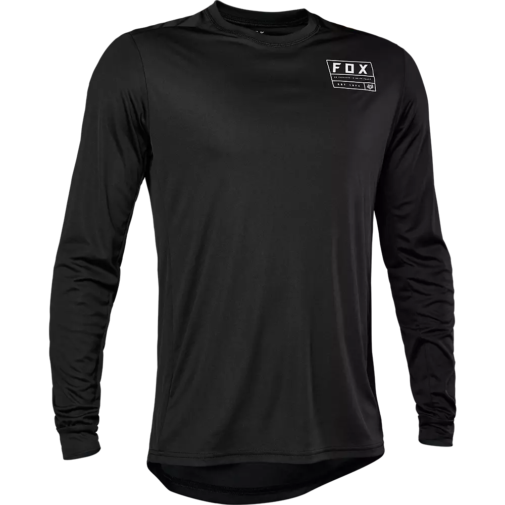 Fox Racing Ranger Long Sleeve MTB Jersey - Swath - Black - 2022 Black Small