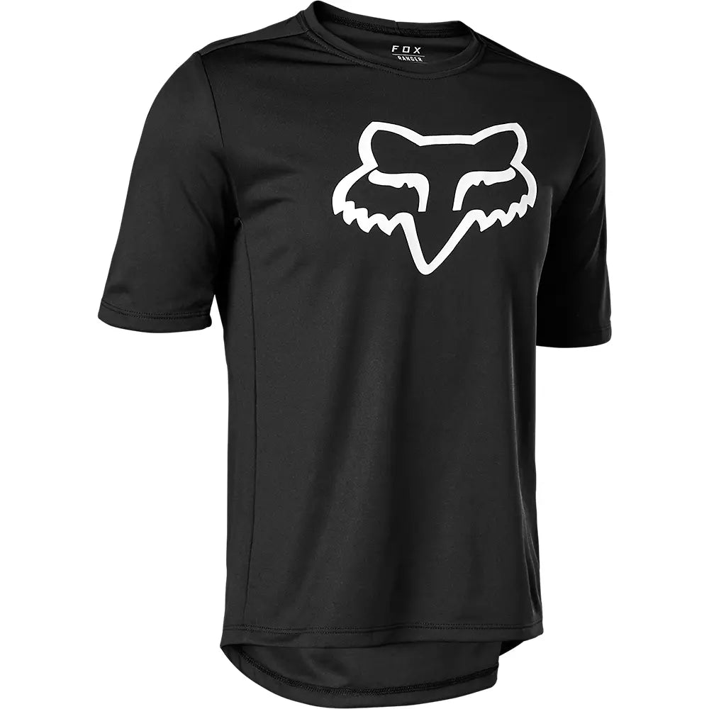 Fox Racing Ranger Short Sleeve MTB Jersey - Youth - Black - 2022 Black Small