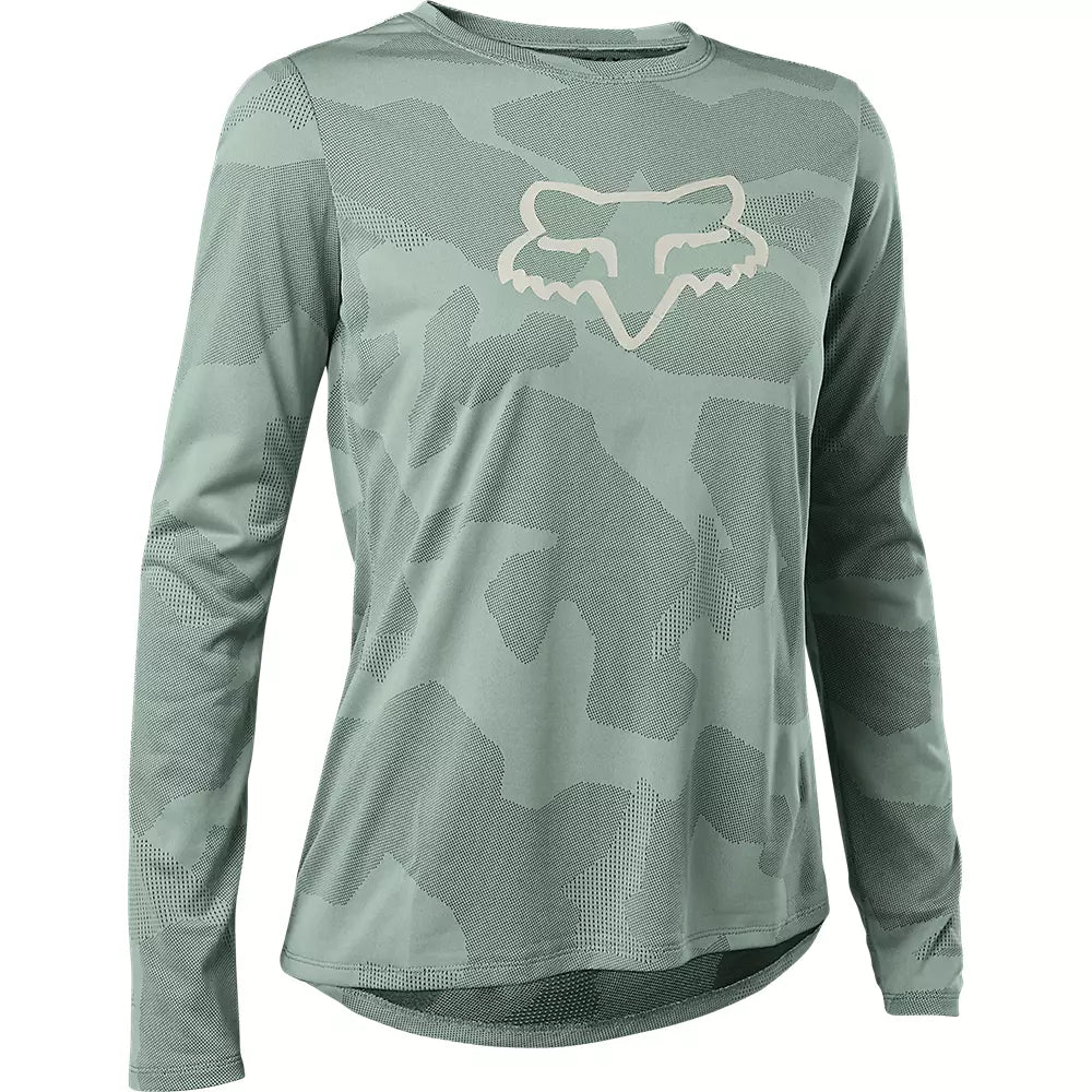 Fox Racing Ranger Tru Dri Long Sleeve MTB Jersey - Womens - Eucalyptus - 2022 Eucalyptus X-Small