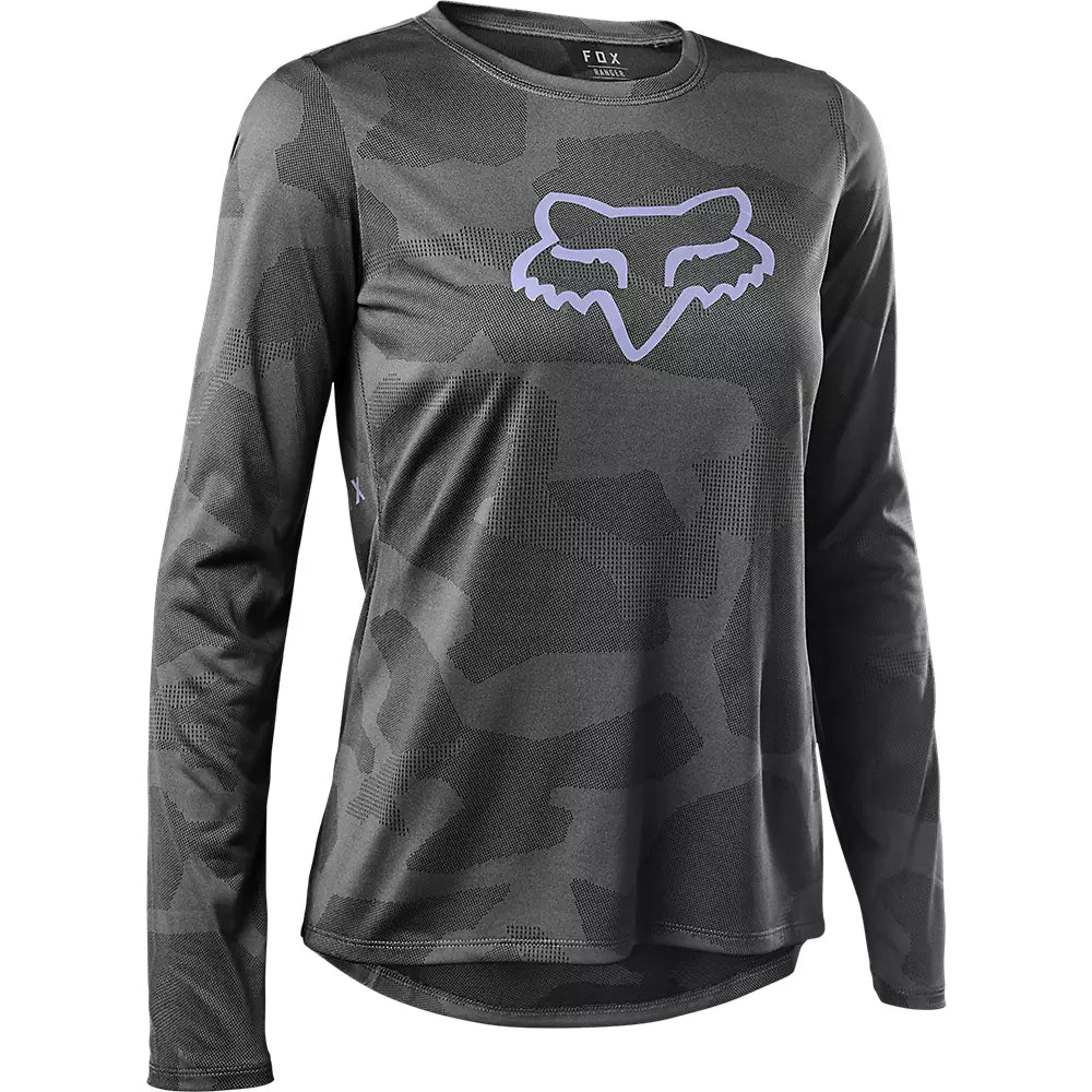Fox Racing Ranger Tru Dri Long Sleeve MTB Jersey - Womens - Gray - 2022 Gray X-Small