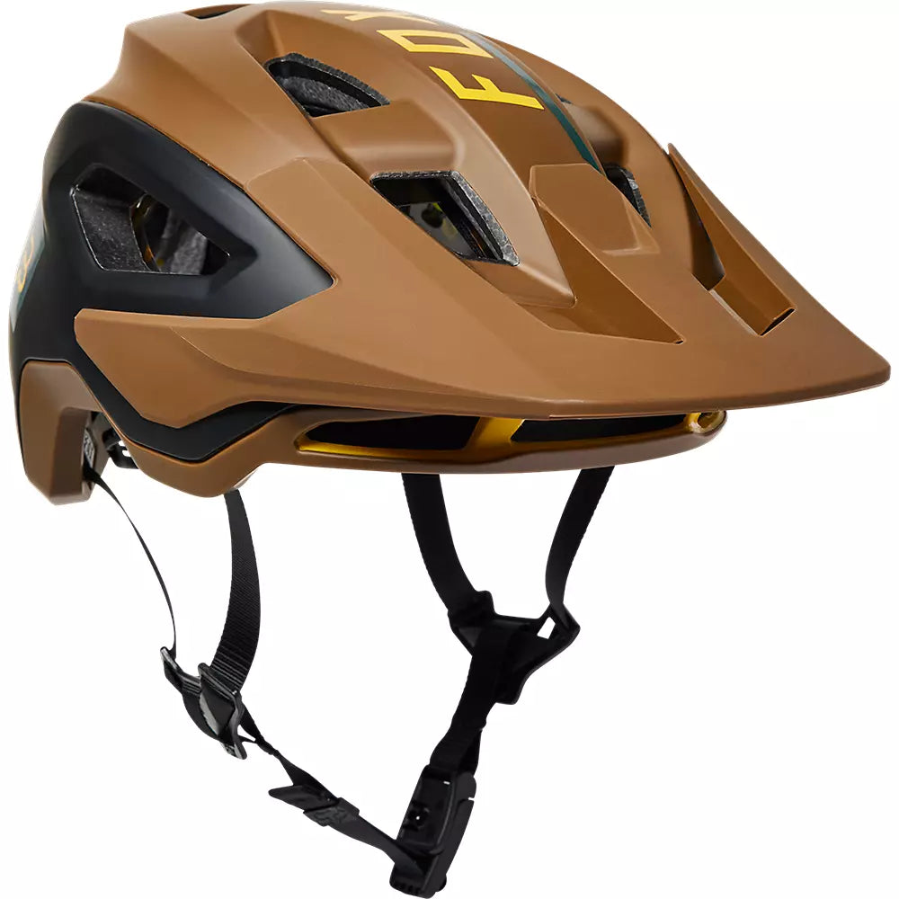 Fox Racing Speedframe Pro Blocked MTB Helmet - Nutmeg - 2022 Nutmeg Small