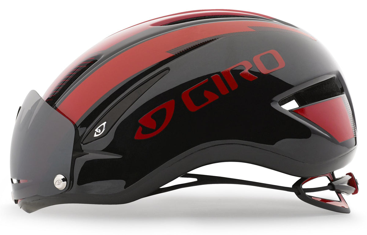 Giro Air Attack Shield Road Helmet - Red-Black Red - Black Medium