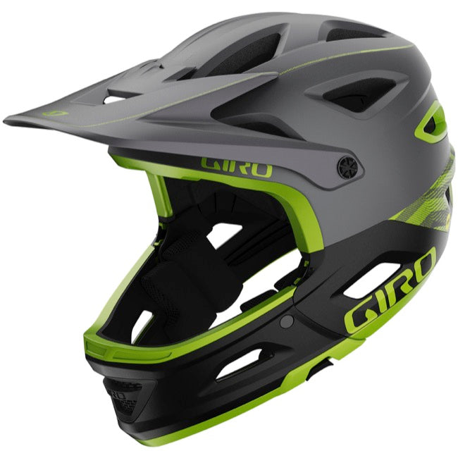 Giro Switchblade MIPS Full Face Helmet - Matt Metallic Black-Ano Lime Matt Metallic Black - Ano Lime Small