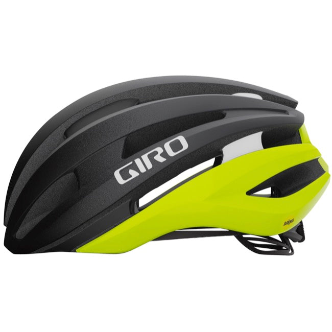 Giro Synthe MIPS II Road Helmet - Matt Black-Hi-Viz Yellow - 2021 Matt Black - Hi-Viz Yellow Small