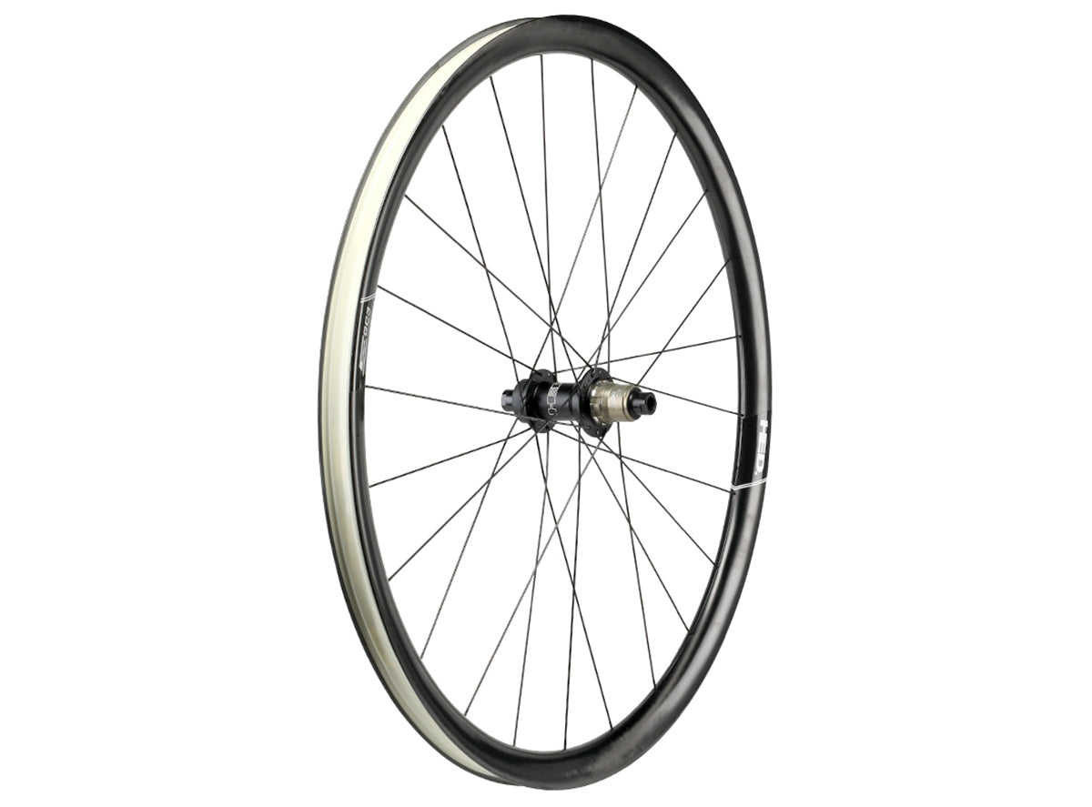 HED Wheels Emporia GC3 Performance 700c Carbon Clincher Disc Gravel Wheel - Rear Black 12x142mmTA - 24h - Shimano