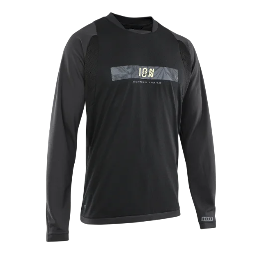 ION Scrub Amp Long Sleeve MTB Jersey - Black - 2022 900 Black Small