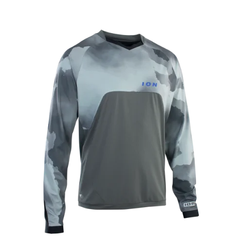 ION Traze Amp AFT Long Sleeve MTB Jersey - Thunder Gray 191 Thunder Gray Small